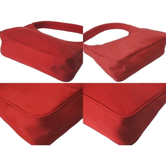 Prada Hobo Handbag One Shoulder Mini Bag Nylon Red - Picture 9 of 10